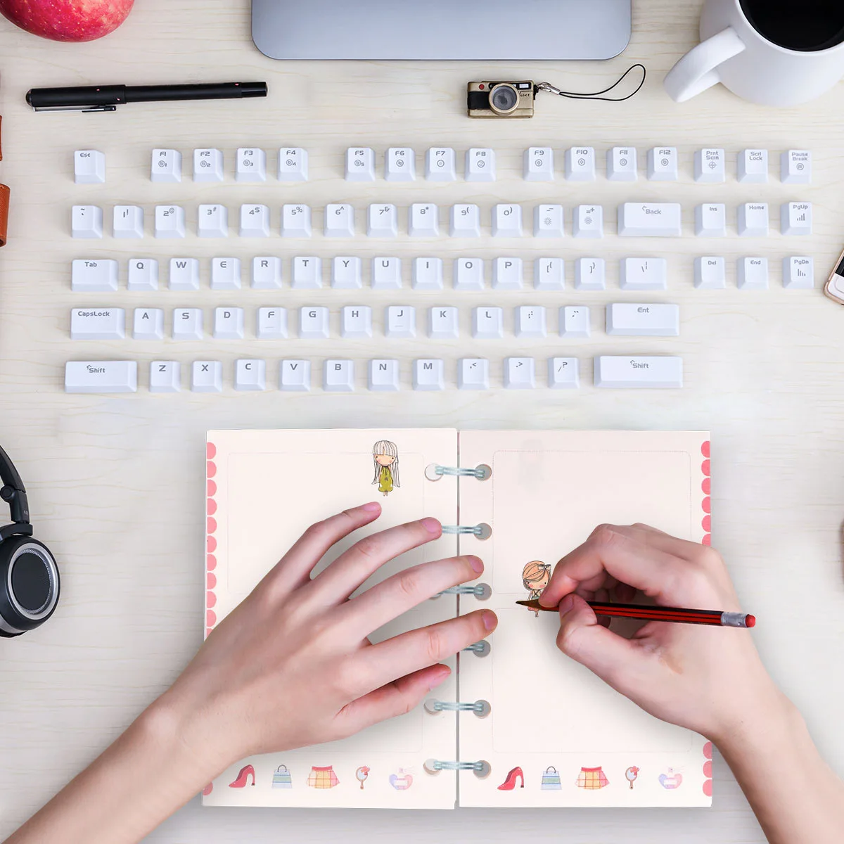 3Pcs A7 Loose-Leaf Refill Papers Colorful Smooth Surface Suitable for Diary Journaling Home Office Store