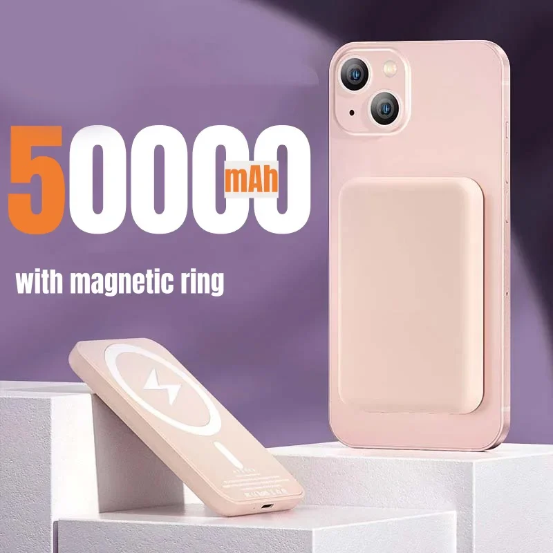 Lenovo 500000mAh Magnetische Kabellose Powerbank PD22.5W Schnelles Laden Externe Tragbare Batterie Für iPhone Samsung Android 2026