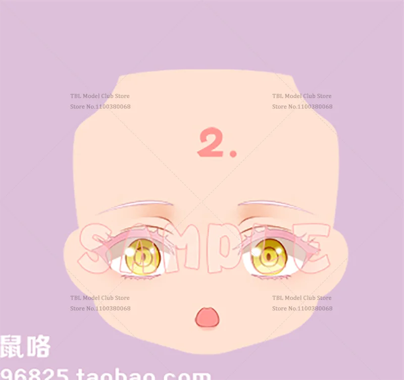 Gsc دمية استبدال الوجه OB11 رئيس سبليت ملحق 1/12 مقياس دراسة حالة فانيتاس مصاص دماء لجندي عمل الشكل 6 بوصة