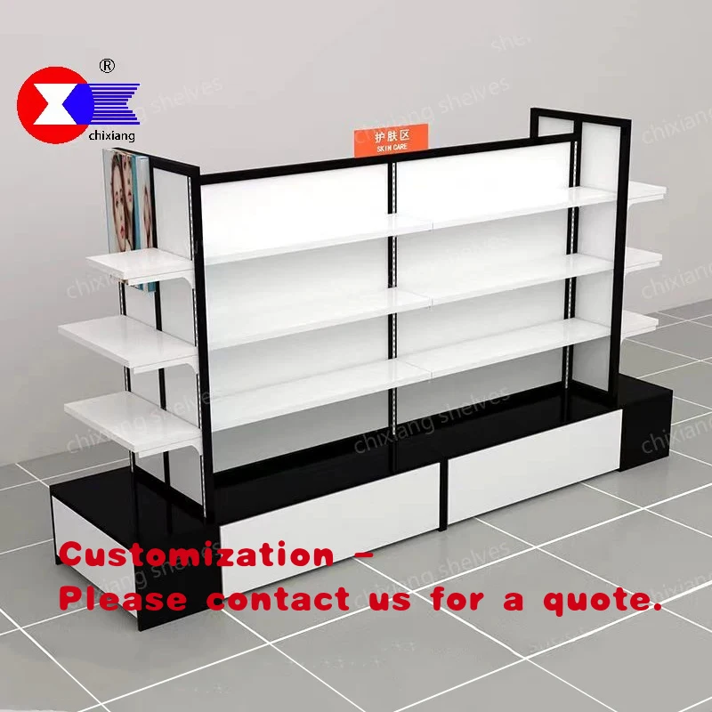 custom.Customized Light Duty Metal & Wood Book Shelves Stand Makeup Brush Eyeliner Cosmetic Display Rack Grocery Store Equip