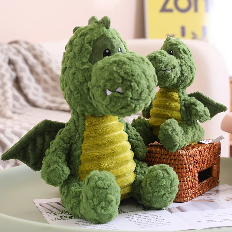 

23/35/50cm Kawaii Flying Dinosaur Plush Toy Cute Green Dragon Dolls Stuffed Soft Animal Pillow Baby Kids Appease Toy