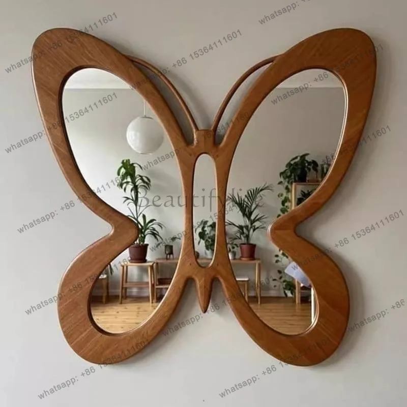 Irregular Big Decorative Mirrors Retro Luxury Bedroom Wall Make Up Mirror Vanity Aesthetic