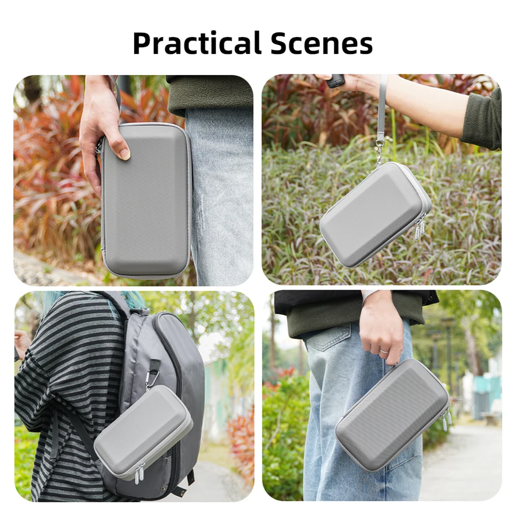 Carrying Case for DJI Osmo Mobile 7/7 Pro Portable Storage Bag Shockproof Travel Case with Mesh Pocket Handheld Gimbal Accessory