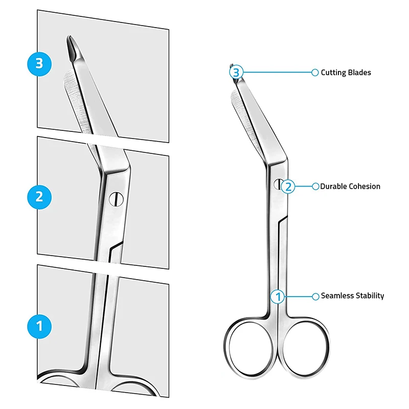 11/14CM Edelstahl Gaze Verband Schere Dressing Chirurgische Schere Haushalts Gips Schere Krankenschwester Schere – Detail 5