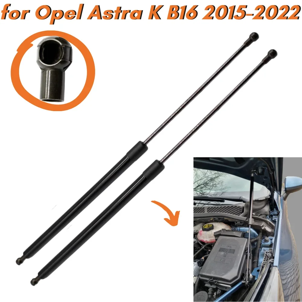 

Qty(2) Hood Struts for Opel Astra K B16 Vauxhall Astra 2015-2022 Front Bonnet Gas Springs Dampers Shock Absorbers Lift Supports