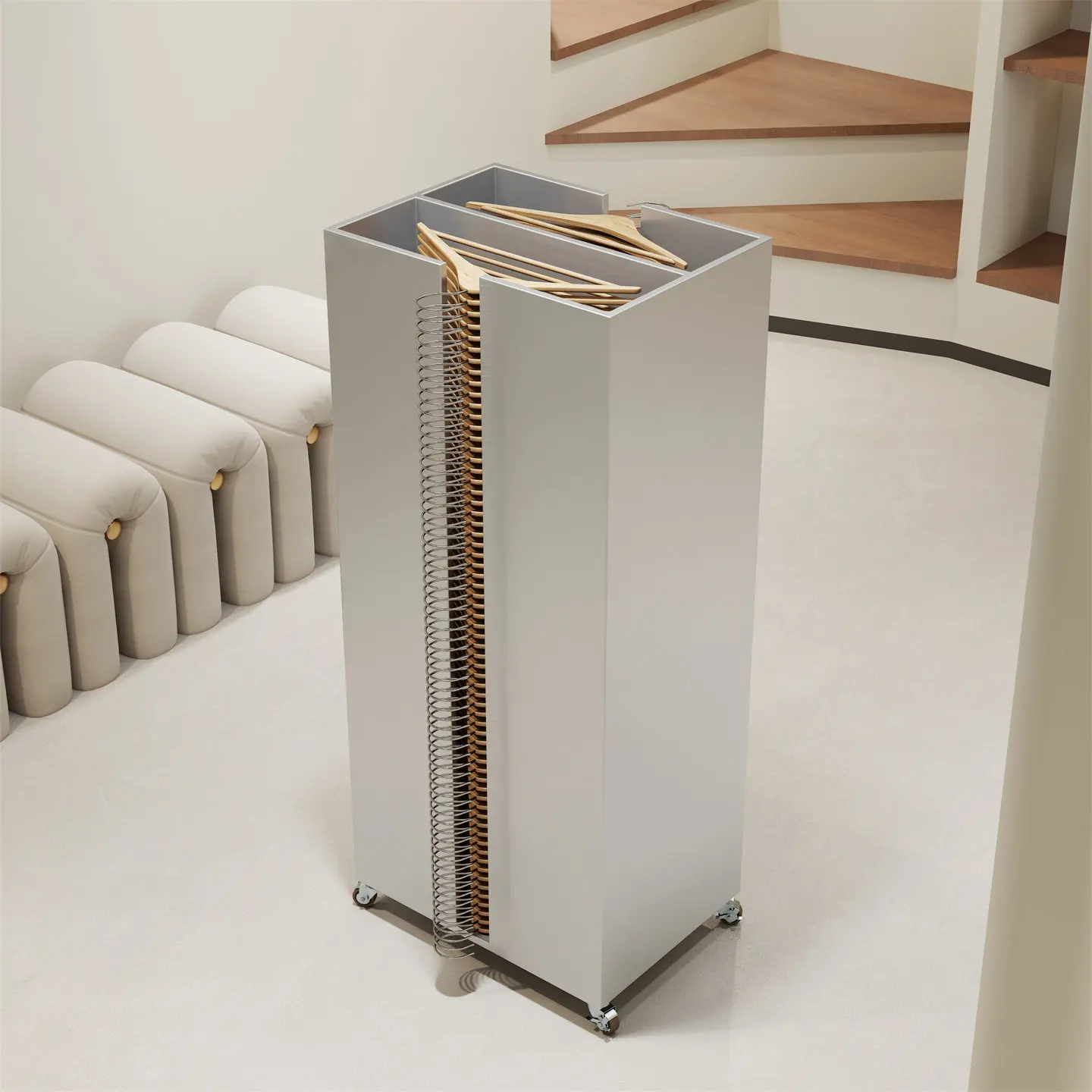 

Storage artifact for hangers in clothing stores, car clothes and pants clips, special large-capacity storage frame for clothing