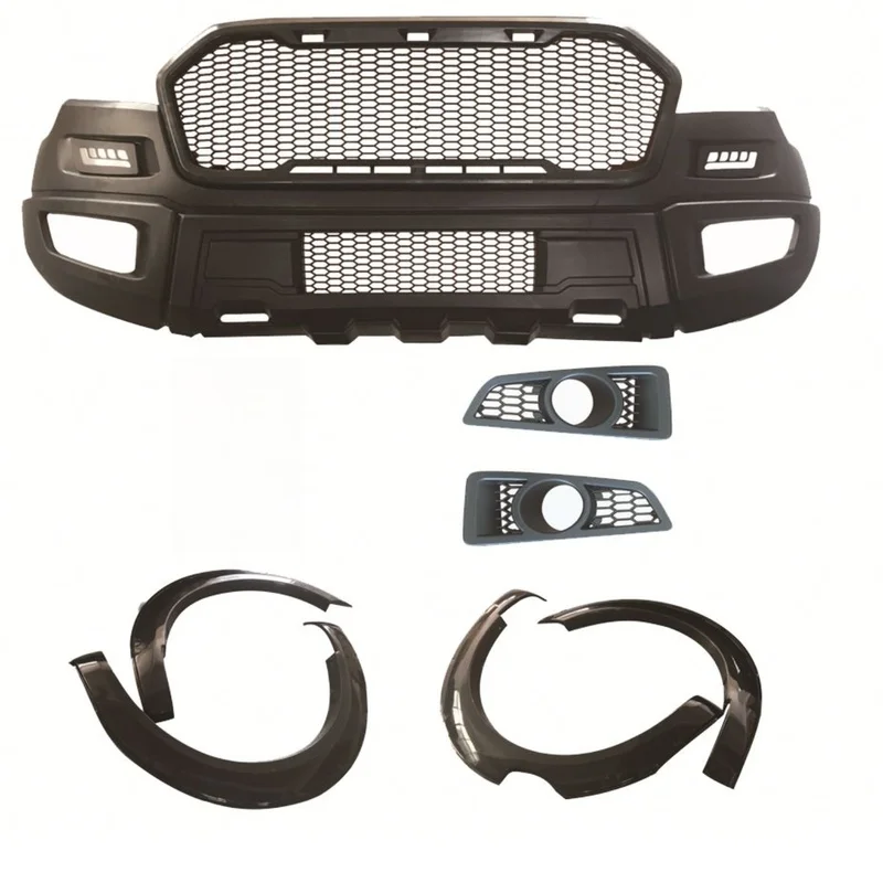 High Quality 2015-2021 4X4 Pickup Raptor Style Front Bumper Facelift Upgrade Body Kit Offroad Parts