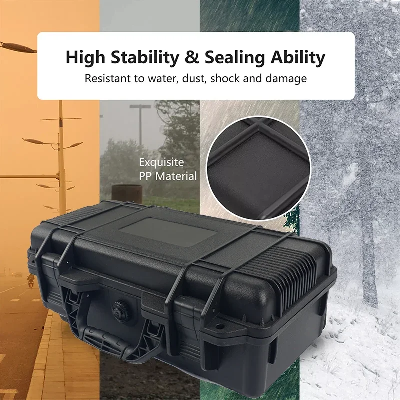 Waterproof Hard Carry Storage Case Shockproof Protective Toolbox Foam Interior for Camera Tool box Precision Instruments Box