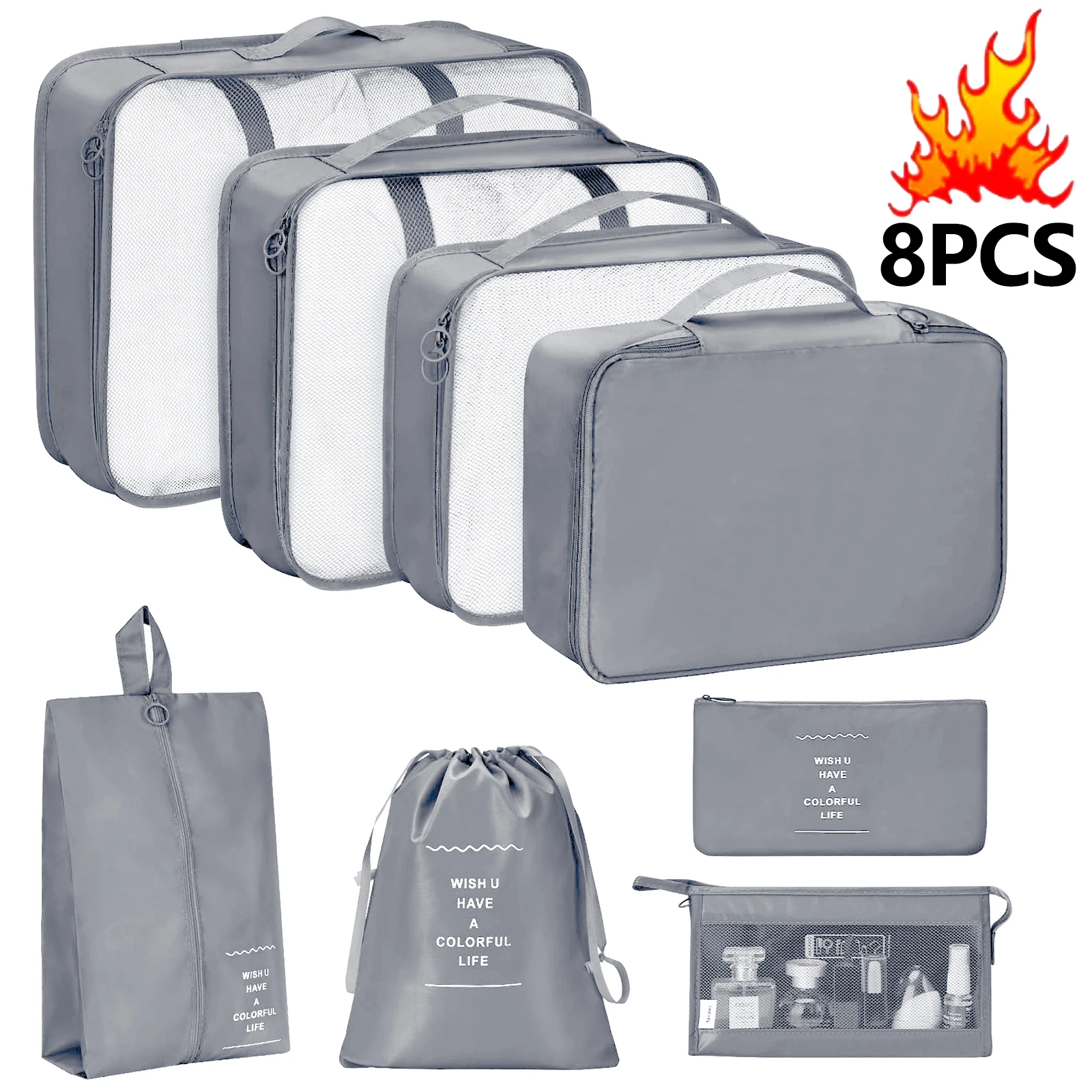 Generic 7-Piece Travel Organizer Packing Cube Set 10