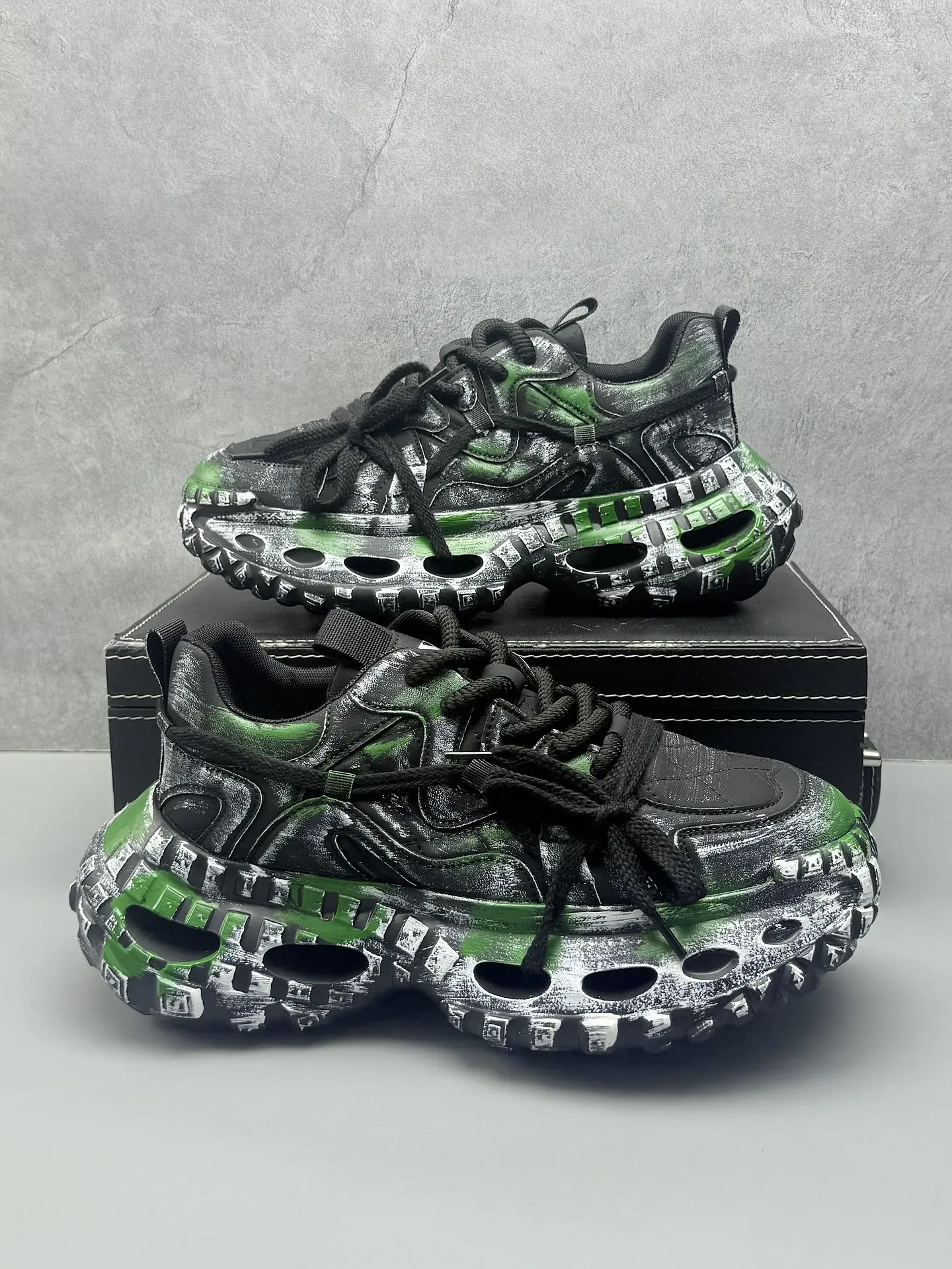 

Мужская Casual oes Увеличенная Thi Bot для отдыха Резиновая подошва с шинами fiti Dad oes Дышащая верхняя часть с универсальным круглым носком