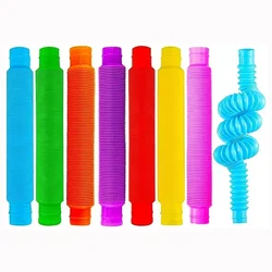 A Slice Large Pop Tubes Fidget Toys Sensory  for Stress Anxiety Relief for Children Adults Learning Toys Toddlers Stretch Tube