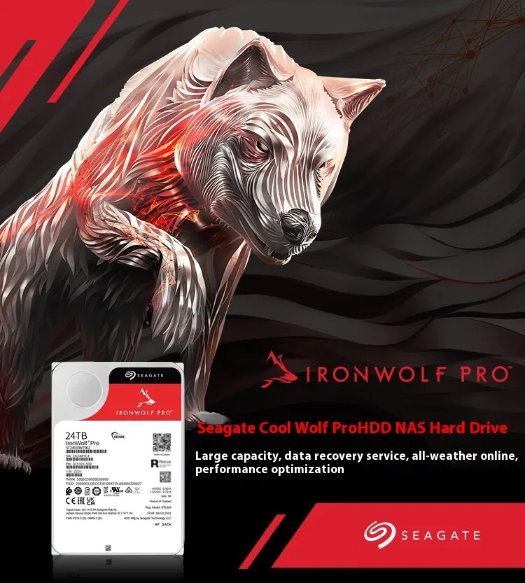

Seagate ST24000NT002 New IronWolf 24tb pro mechanical hard disk 24t NAS