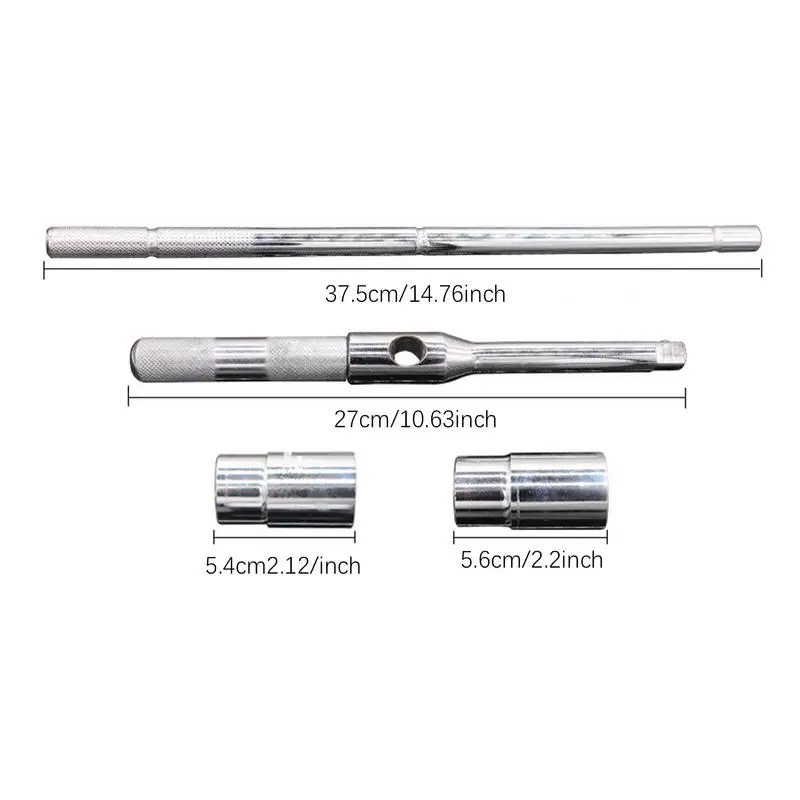 Tire Lug WrenchHeavy Duty 4 Way Cross Socket Wheel Wrench Telescopic Steel Car Repair Tool for Disassembling Tires Maintenance