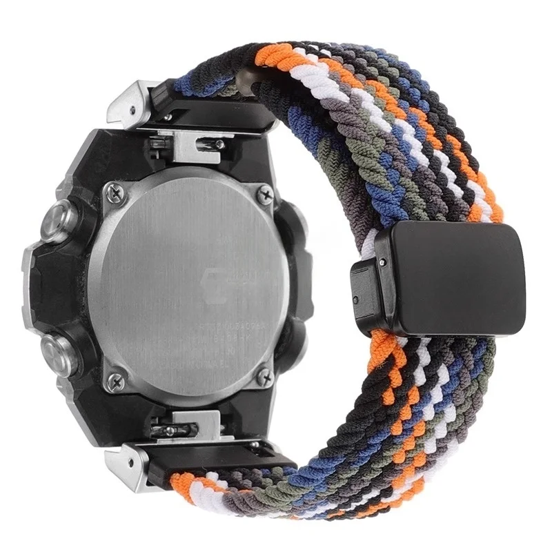 Для Casio G-SHOCK 5657 серии GST-B400 модифицированный нейлоновый тканый холст ремешок для часов с магнитной пряжкой браслет GST-B400 мужской браслет