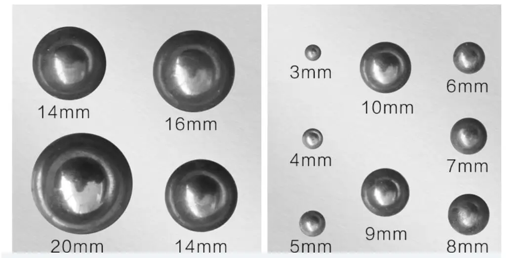 Bloque de joyería de acero plateado, herramienta de cúpula de joyería de golpes de 50mm, bloque cuadrado para dar forma a la herramienta de joyería