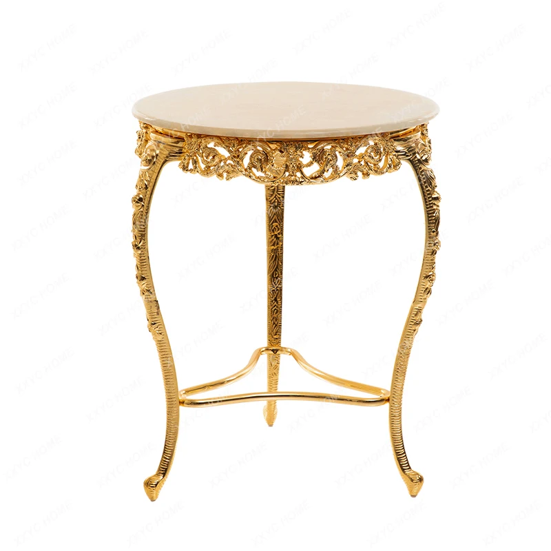 Villa leisure table metal carved leisure chair  table and chair combination sedentary and comfortable special chair