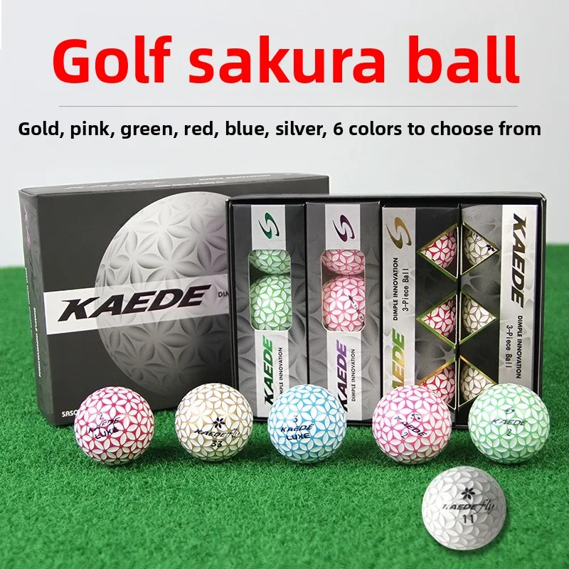 

Мячи для гольфа KAEDE: многослойные, ультрастабильные, шесть цветов, для спорта и фитнеса, для фанатов, сувенирные, в стиле Сакура