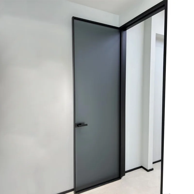 الإنترنت المشاهير الأوروبي الجير القطران الرمال المنزلية باب زجاجي ضوء الباب الفاخرة سبائك الألومنيوم باب المرحاض الحمام #3