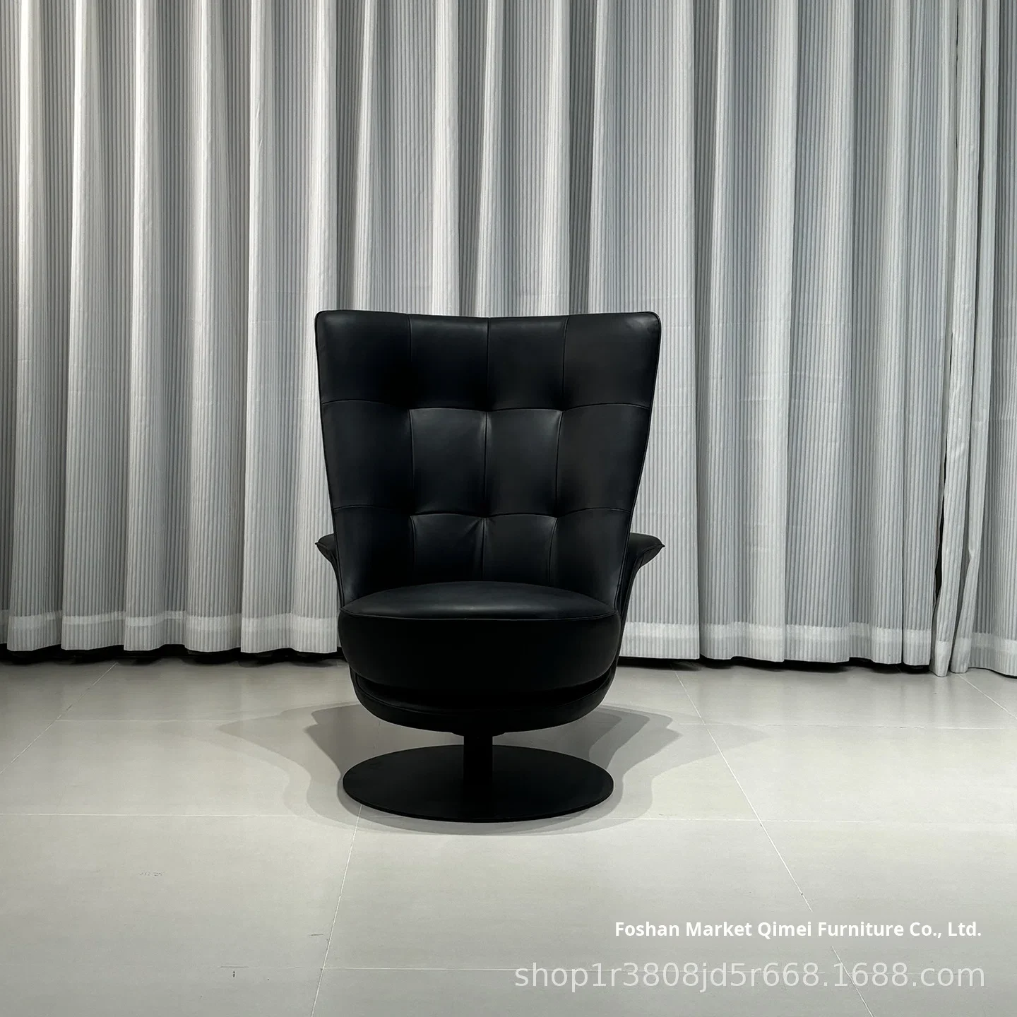 Modern Iron Metal Designer Leisure Single Chair with Backrest Storage Armrests for Living Room Bedroom Swivel Manual Recliner
