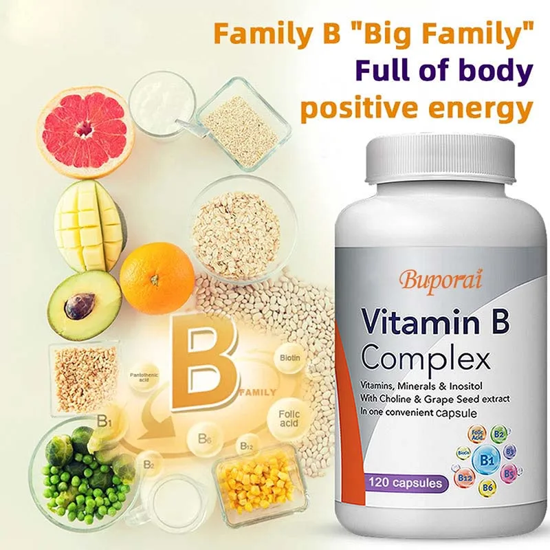 Vitamin B Complex - Supports Brain and Nervous System Health, Enhances Cellular Energy, Improve Mental Clarity, Immune Health