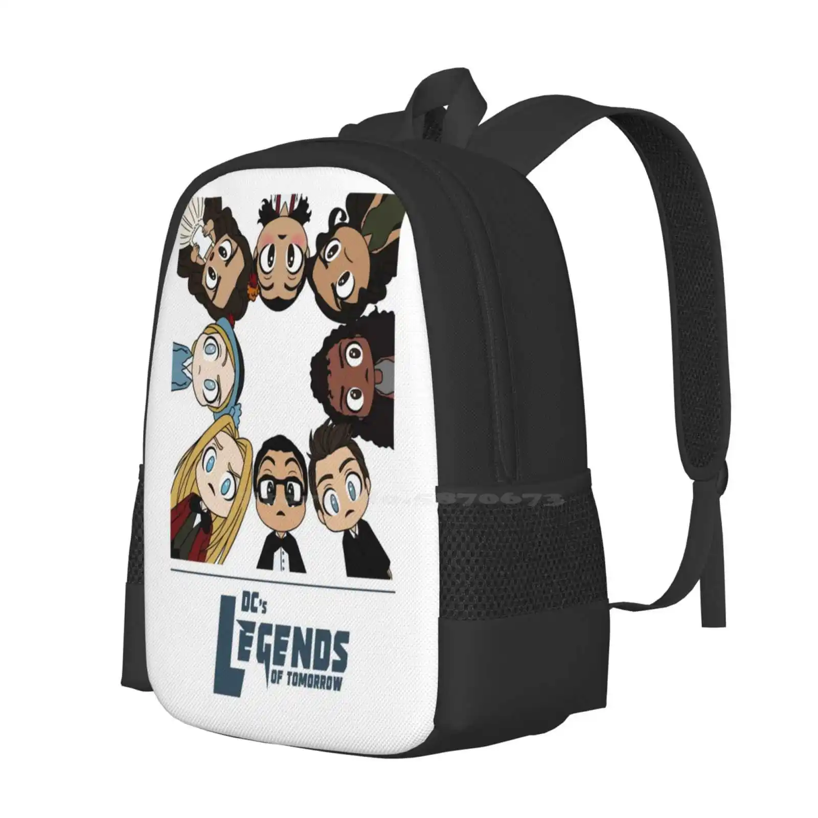 Tinies Of Tomorrow-Season 7 Hot Sale Backpack Fashion Bags Legends Of Tomorrow Arrowverse Sara Lance Ava Sharpe Avalance Gary