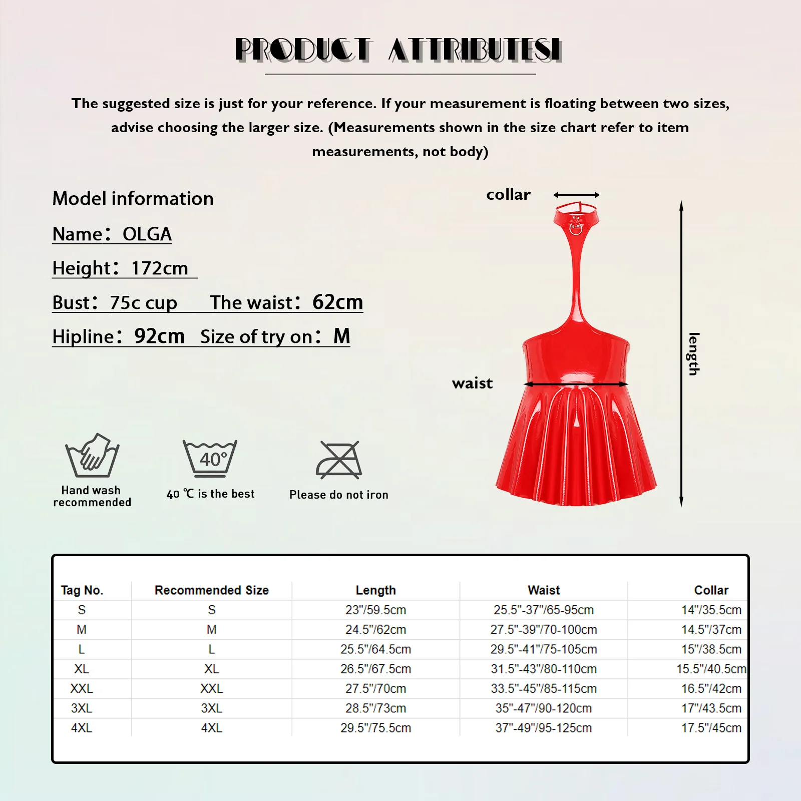 Women Wet Look Patent Leather Open Chest Dress Sleeveless Halter Backless Sexy Minidress Lingerie Nightwear Nightclub Clubwear