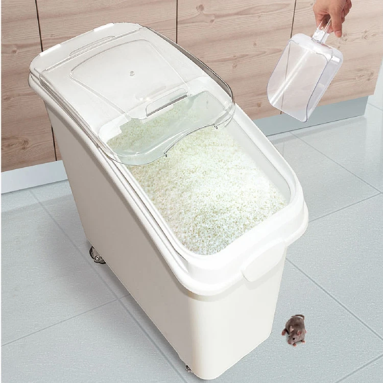 

Mobile Food-grade Plastic Flour Truck Grain Storage Storage Dry Beans Seafood Rice Drum 50kg