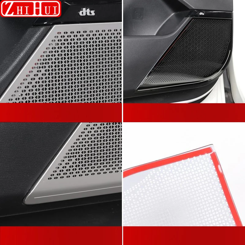 For GAC GS3 2024 GAC Emzoom 2025 Car Inner Door Bowl Frame Sticker Stainless Steel Sound System Spearker Cover Auto Accessories