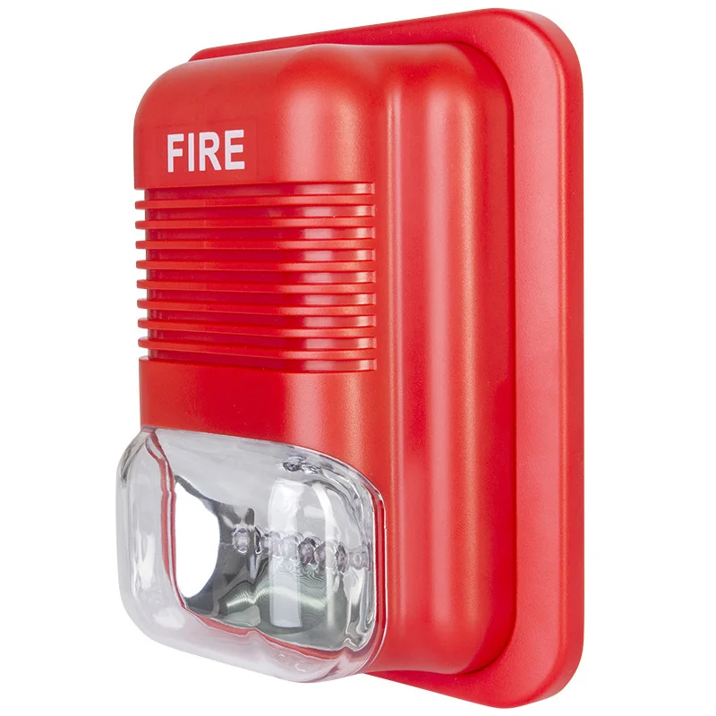 

Wall-mounted CK-933 Fire Horn Audible and Visual Alarm Siren 12V 24V LED Flashing Alarm Siren