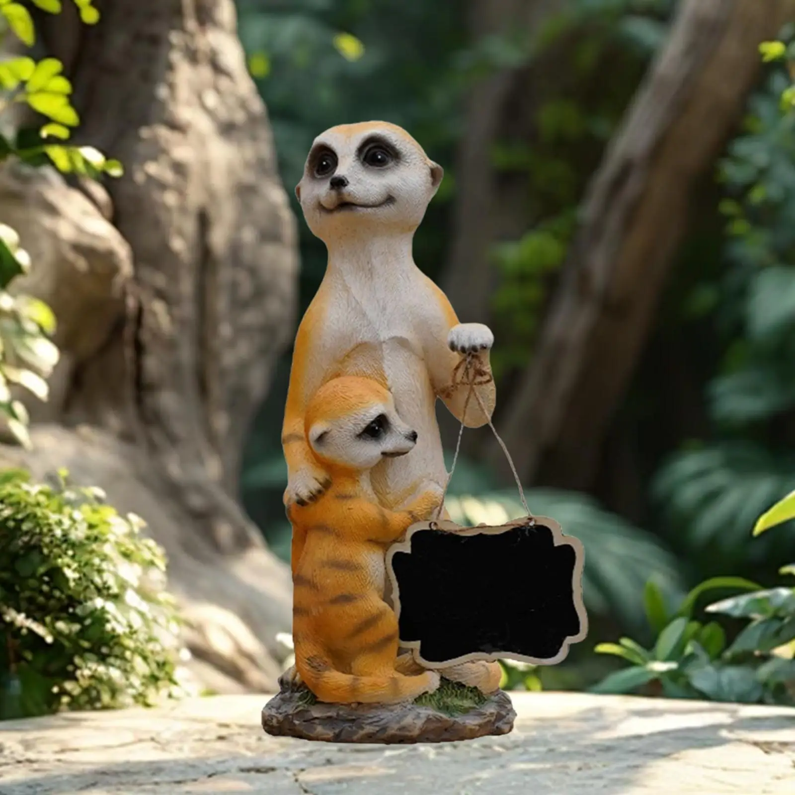 

Статуя Meerkat с доской для заметок, внутренний/наружный декор для сада, лужайки, входа