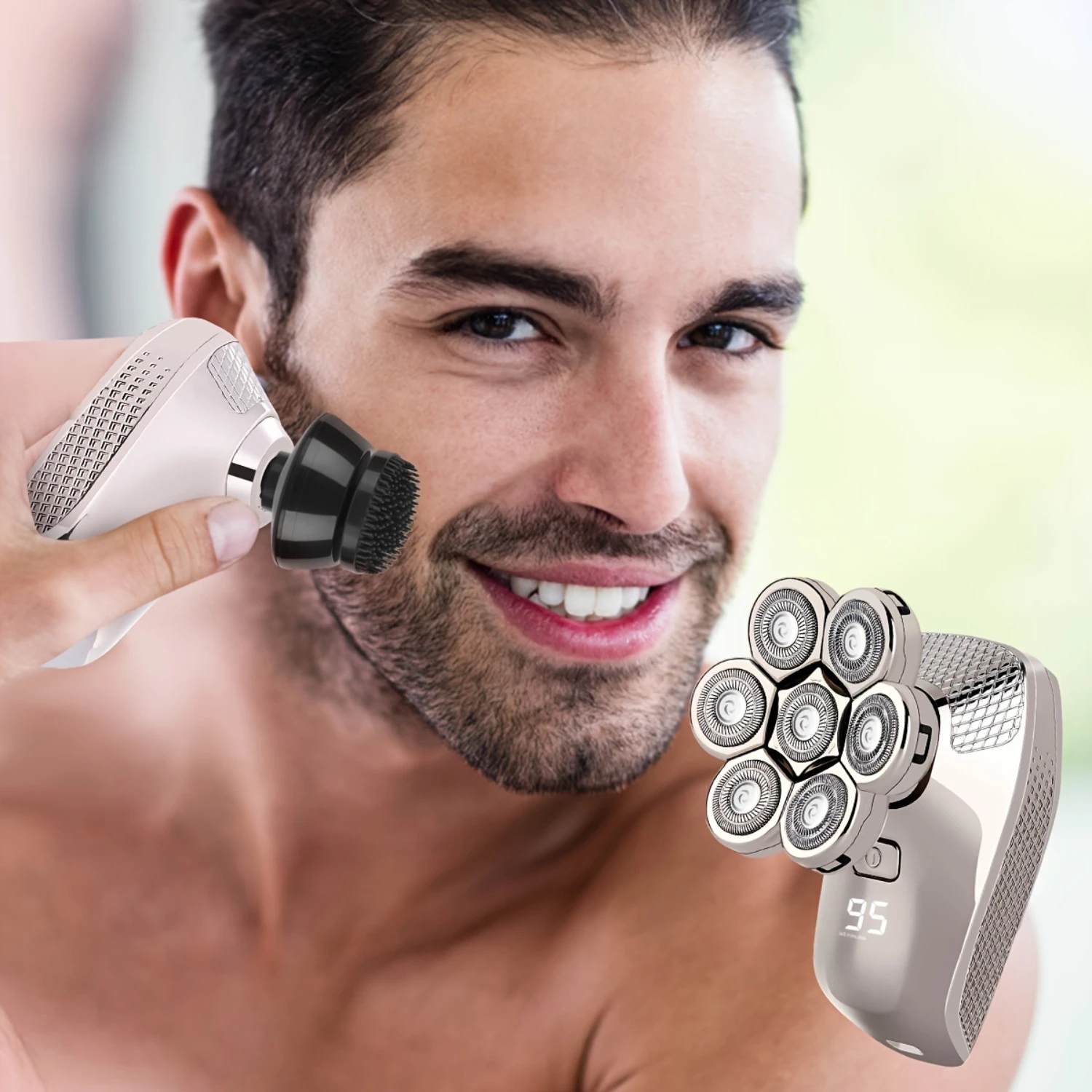 

Head Shaver For Bald Men - Multifunctional Shaving Machine - Rechargeable Razors For Men - Cordless Waterproof Grooming Kit