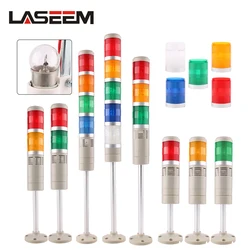 산업용 다층 안전 스택 알람 램프, 사이드 행잉 LED 신호 타워 경고등 DC12V 24V AC110V 220V 부저 포함