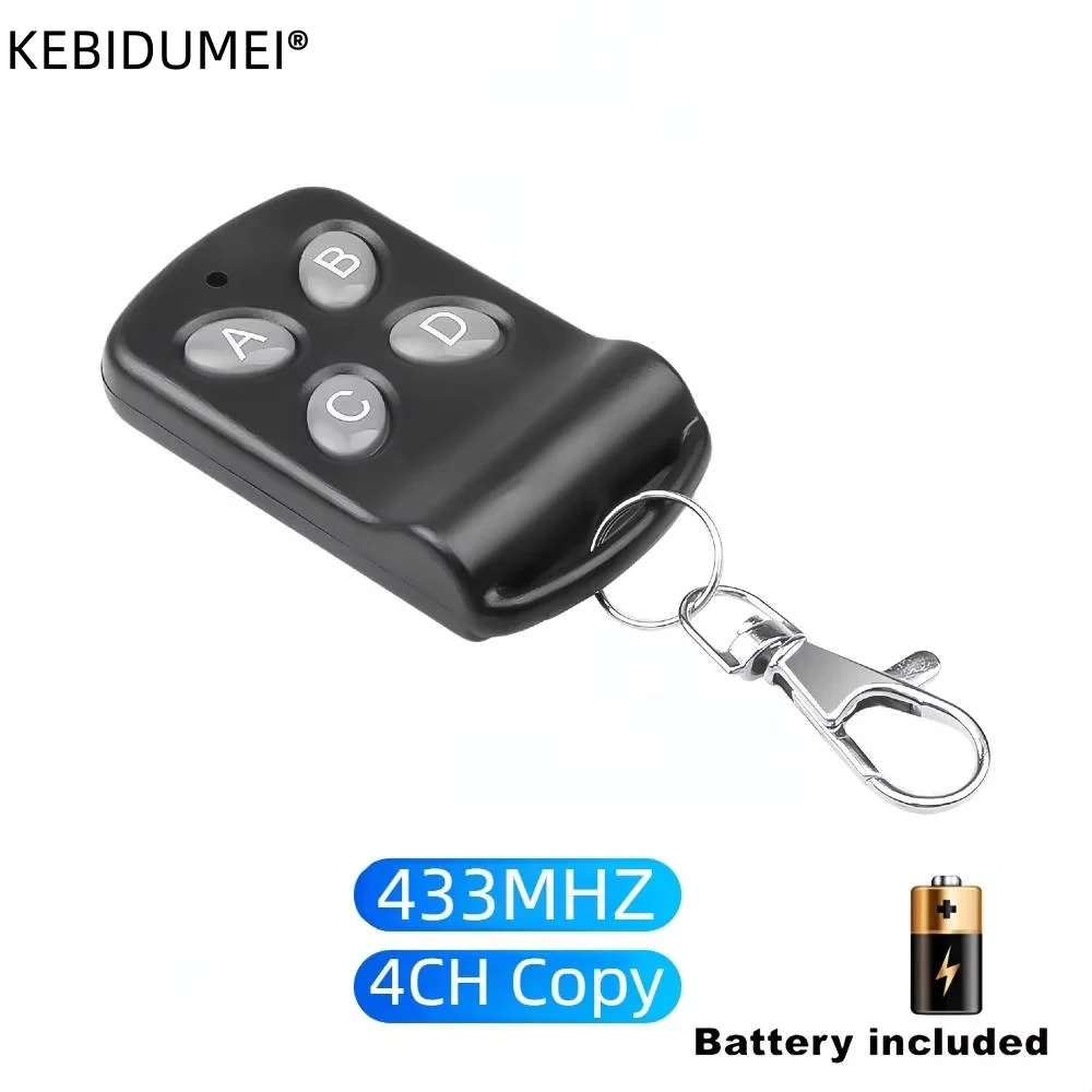 433MHz Door Remote Control Cloning Duplicator Key Fob A Distance 4 Channel Remote Control Clone Fixed Code For Gate Garage Door