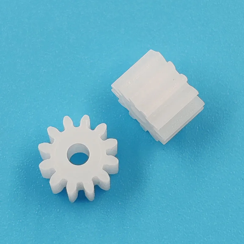 

122A Modulus 0.5 12 Teeth 2mm Shaft Tight Pom Plastic Pinion Gear Toy Model Gear (10pcs/lot)