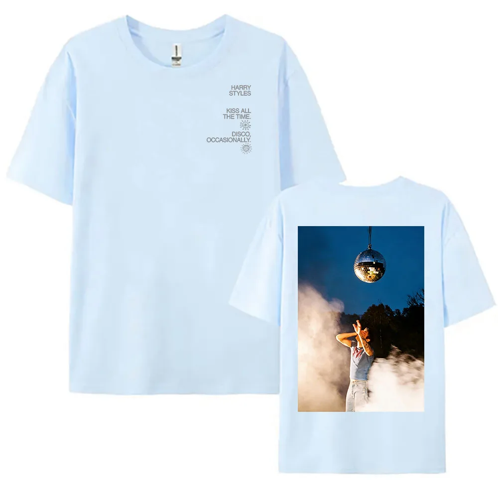 Album KISS ALL THE TIME. DISCO, OCCASIONALLY. Print Tees Singer Harrystyles Design Graphic T-shirt Women Men Clothing Cotton Top