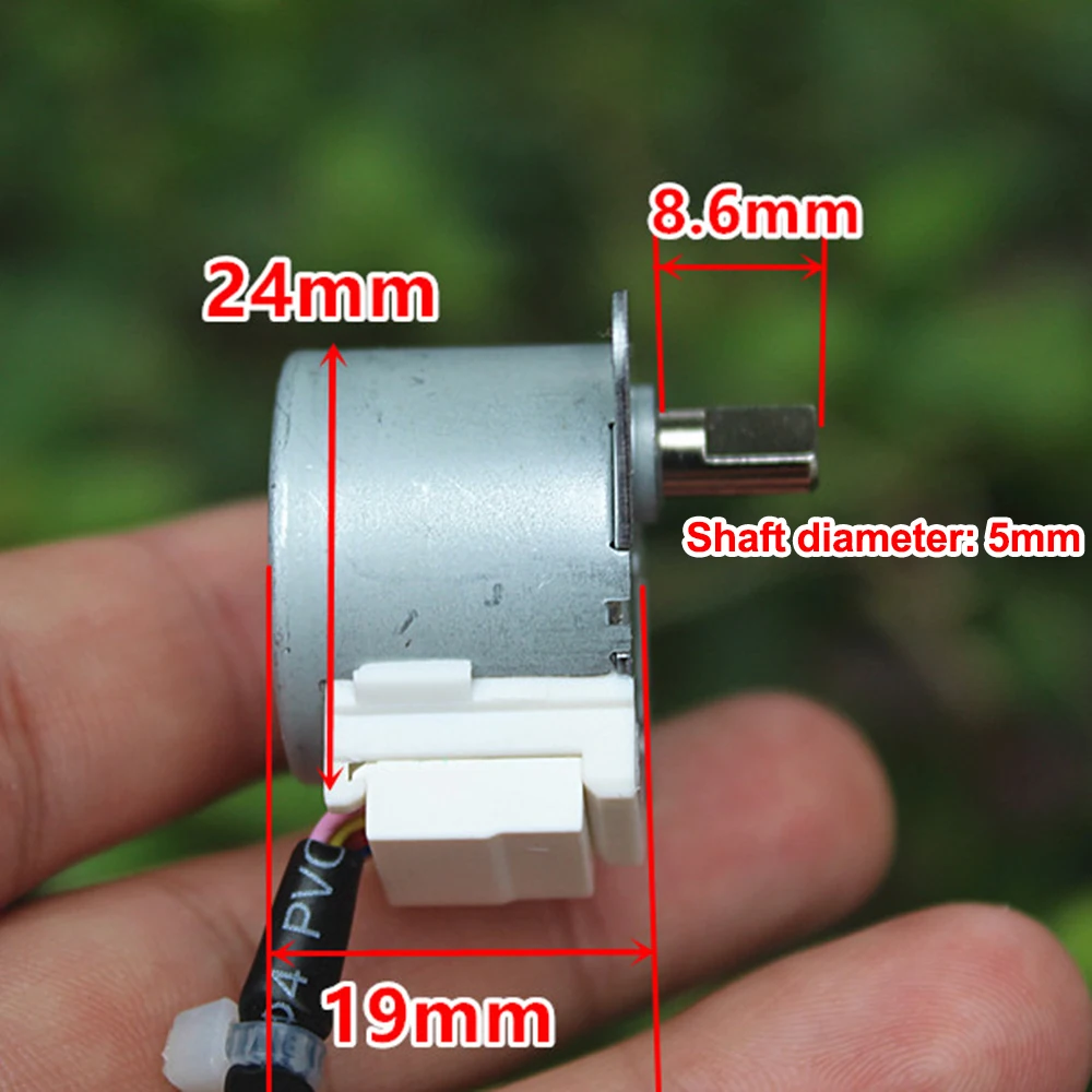 MP24BA Gear Motor 4-phase 5-wire DC 12V Stepper Motor Deceleration Motor Geared Motor for Gree Air-conditioning Guide Wind Motor