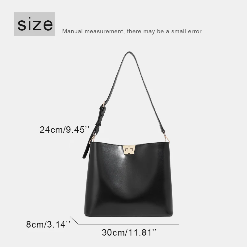 Custom Initials Bucket Bags For Women Luxury Designer Handbag And Purses 2025 New In PU Lock With Inner Pocket Underarm Shoulder