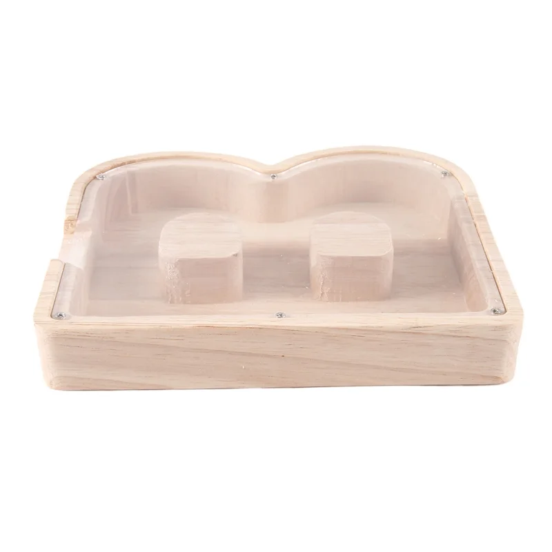 1 ชิ้นตัวอักษรไม้ Piggy Bank ตัวอักษรภาษาอังกฤษ Savings Jar แก้วใสเหรียญ Jar B