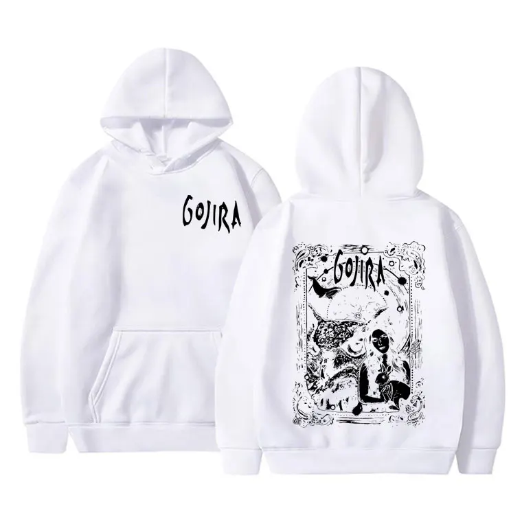 Homens e mulheres da banda de metal Gojira Hoodie gráfico, Hoodies extragrandes, pulôver casual, moletom magma masculino, pulôver francês de Marte para Sirius