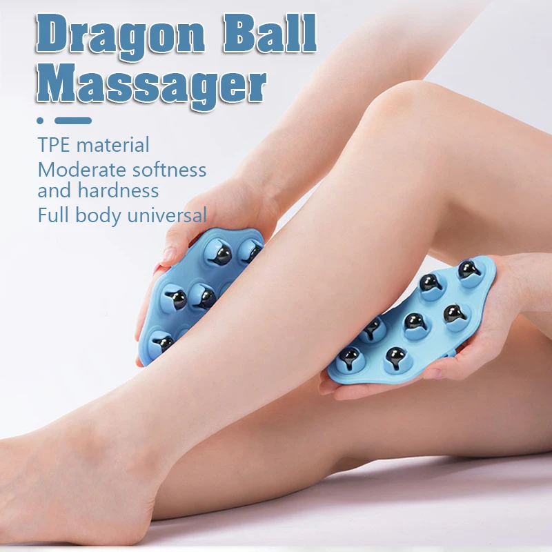 7 Ball Palm Shaped Lymphatic Hand Held Massager With Magnetic For Neck Roller Ball Massage Stress Relief Muscle Roller