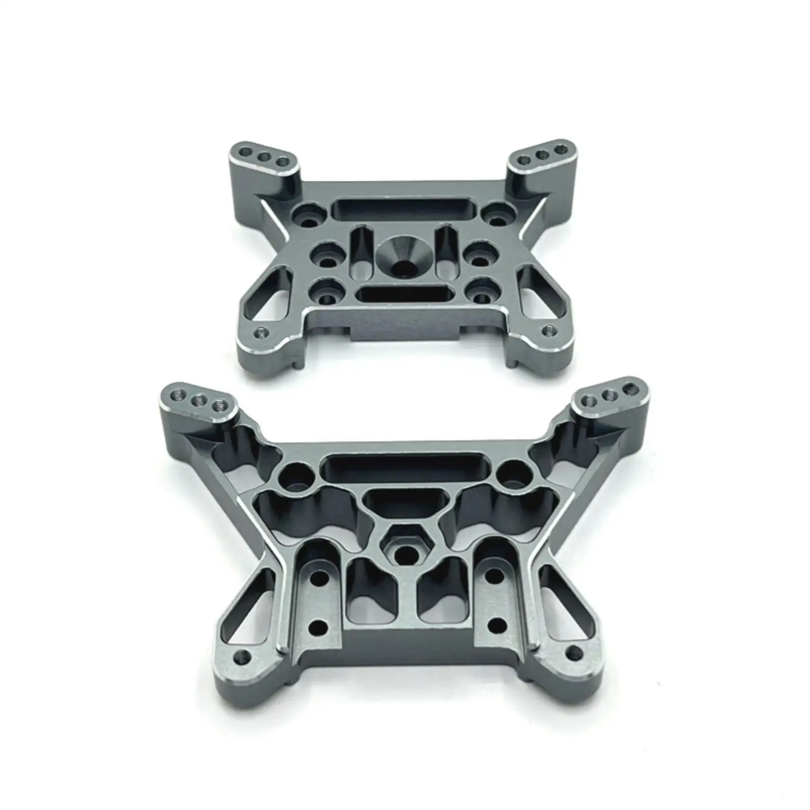 2 Pieces Front and Rear Shock Brackets 6061 Aluminum Front Shock Mount CNC Machined RC Car Damping System Components Brackets