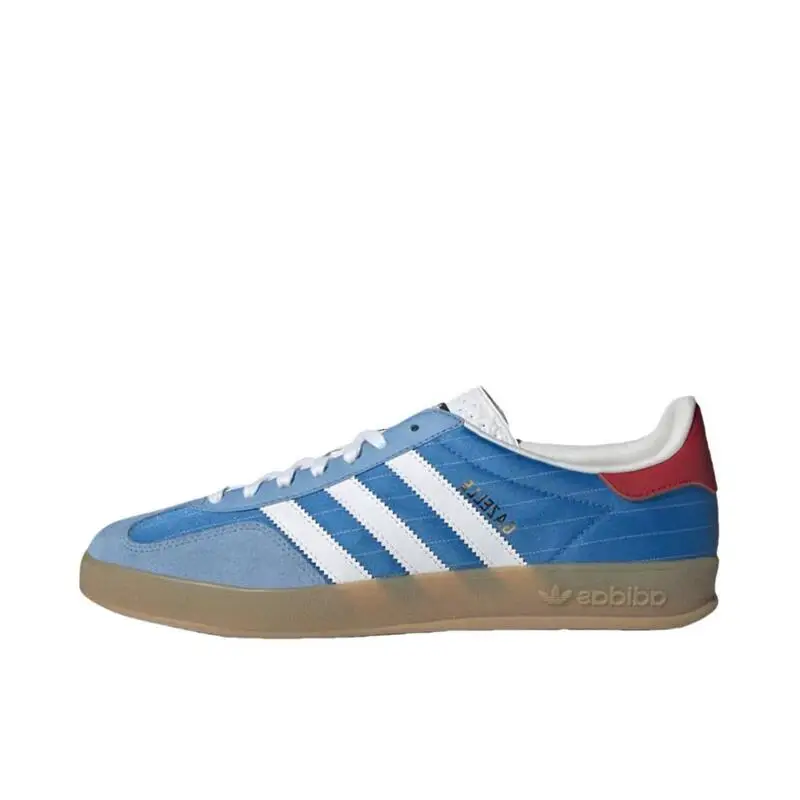 Adidas Originals Gazelle Indoor Men's and Women's Skateboarding Shoes Anti Slip, Wear Resistant, and Comfortable Blue