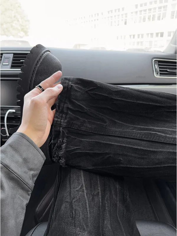 

Мужские джинсы больших размеров в американском ретро-стиле, весенне-осенние, широкие, прямые, повседневные брюки для подростков