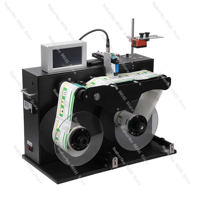 Industrial Automatic Label Rewinding Coding Machine Integrated Roll Material Sticker Film Fast Rewinder Printing Platform for
