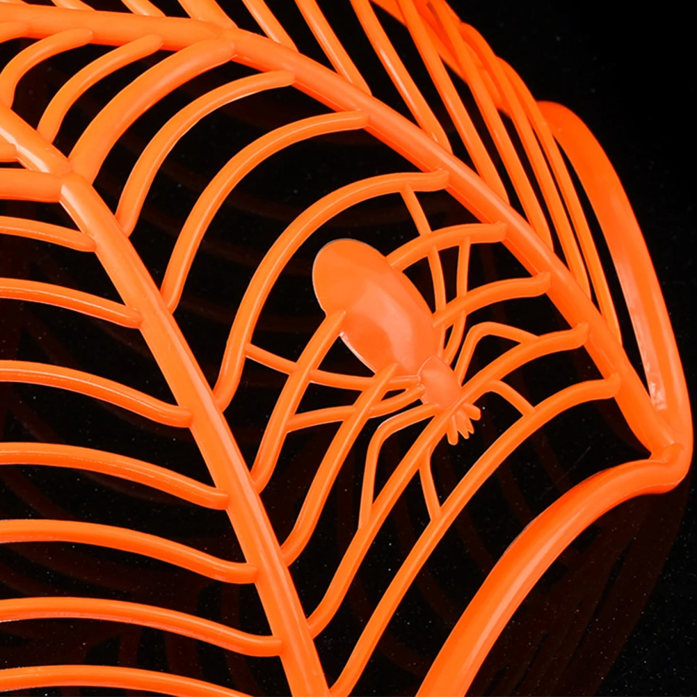 

4Pcs Spider Storage Basket Halloween Cookie Storage Case Food Decor Plastic Cookie Case Holiday Home Decor Bowl