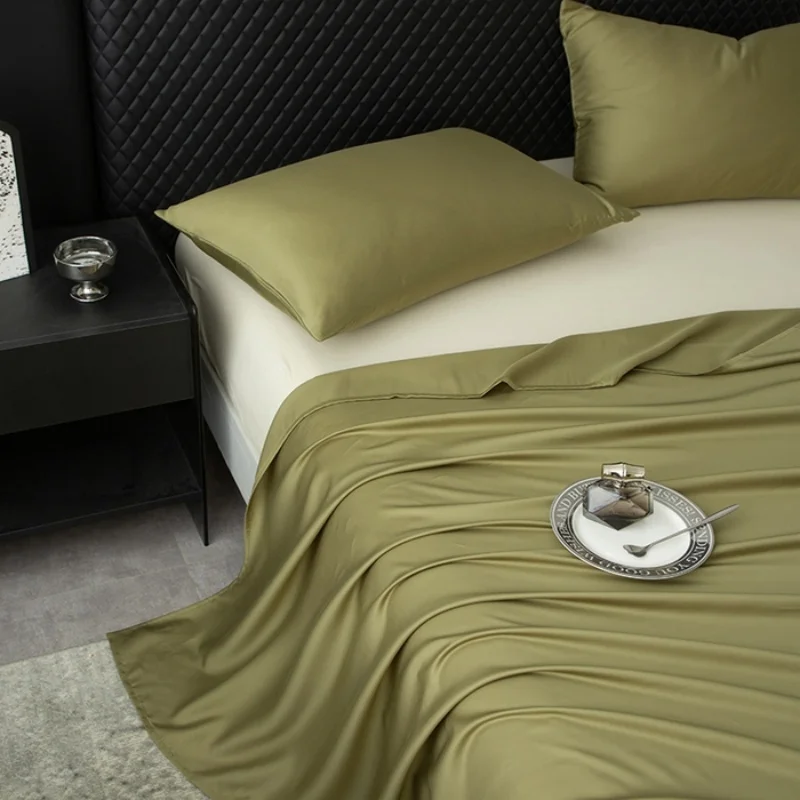1pc Flat Sheet Eucalyptus Lyocell Summer Cool Bedspread Double Bed Top Sheet 102*90inch hot sleeper home bedcloth Drop Shipping