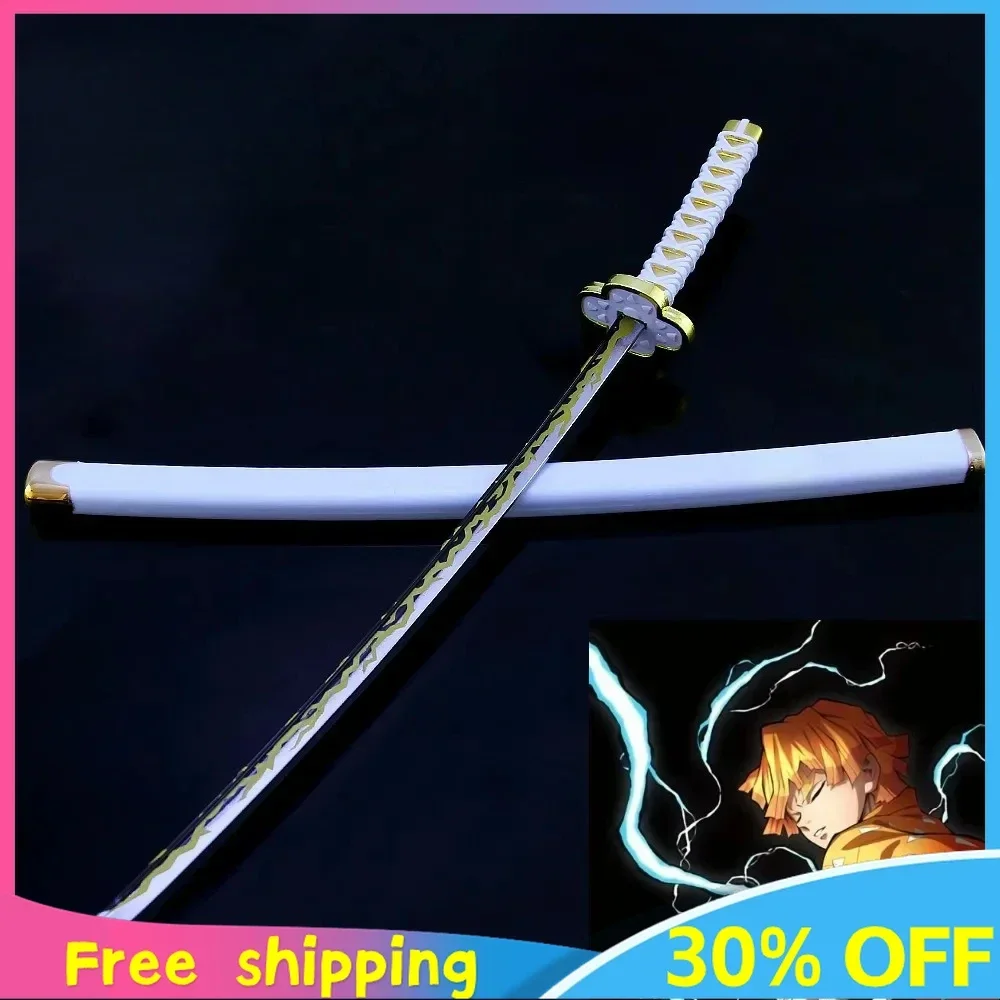 

Demon Slayer Sword Agatsuma Zenitsu Nichirin Blade Anime The Demon Slayer Corps Knife Katana New Style Elite Ornaments Toy Kids