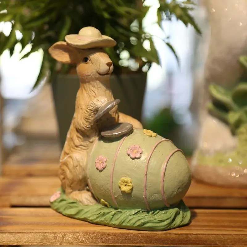 Cross-border modern Easter home desktop ornaments wine cabinet decorations rubber die-cut printing living room gifts rabbit
