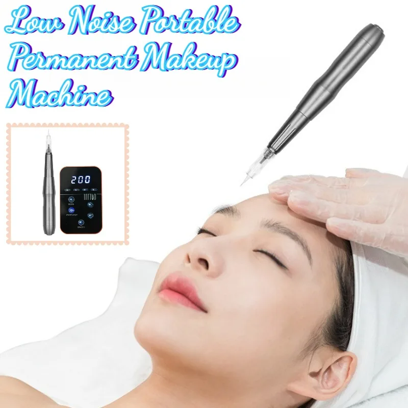 

Низкошумная портативная многофункциональная интеллектуальная машинка для перманентного макияжа бровей с полным набором насадок