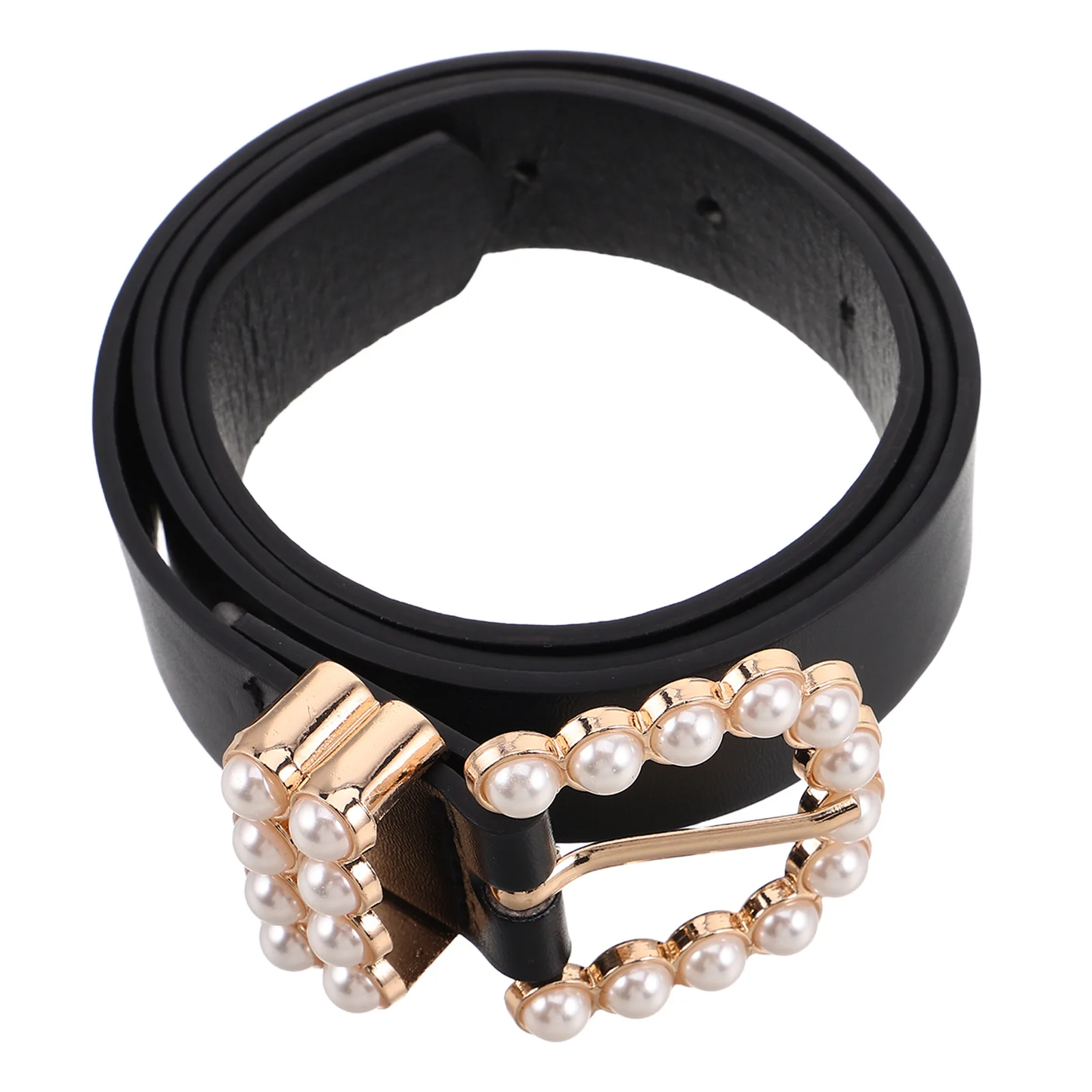 Hebilla para mujer, cinturón ajustable Vintage, cuentas de perlas de imitación, cinturones de moda para mujer, vestido, pantalones vaqueros, cinturón de boda